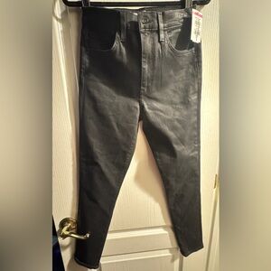 Joes NWT coated black jeans size 28